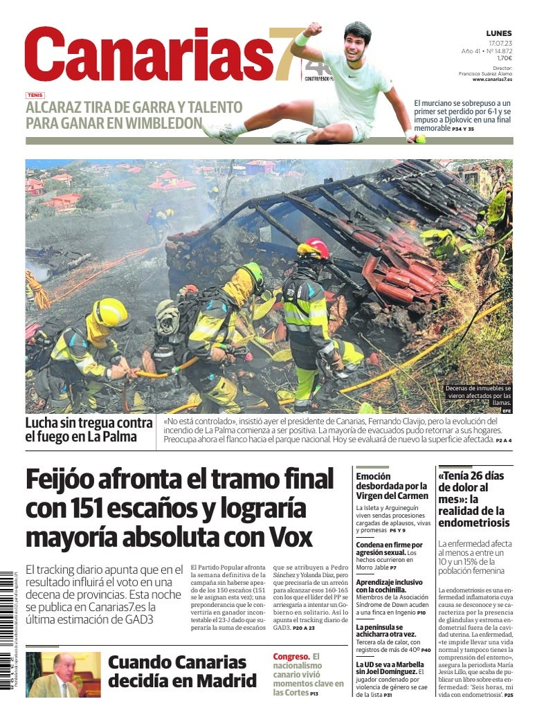Portada Canarias7 17-07-2023