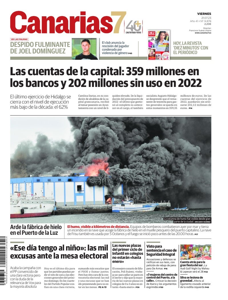 Portada Canarias7 21-07-2023