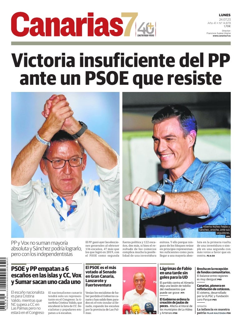 Portada Canarias7 24-07-2023