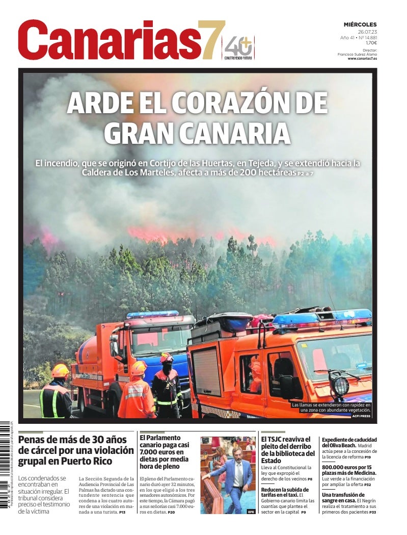 Portada Canarias7 26-07-2023