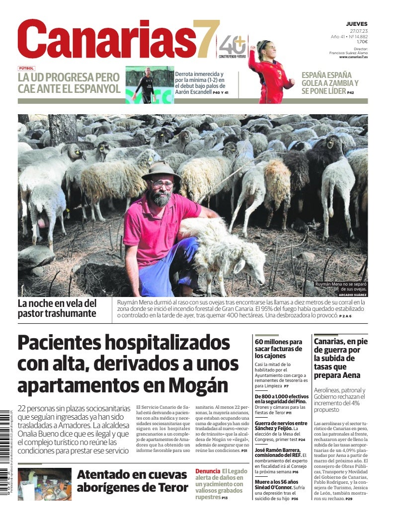 Portada Canarias7 27-07-2023