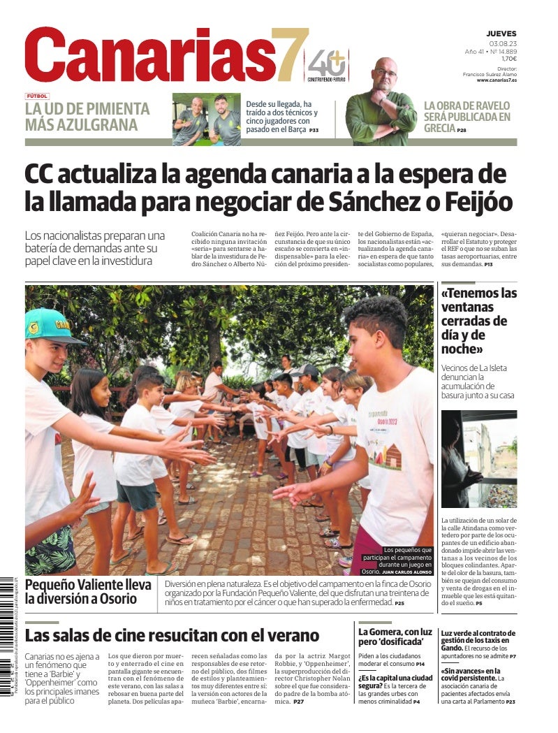 Portada Canarias7 03-08-2023