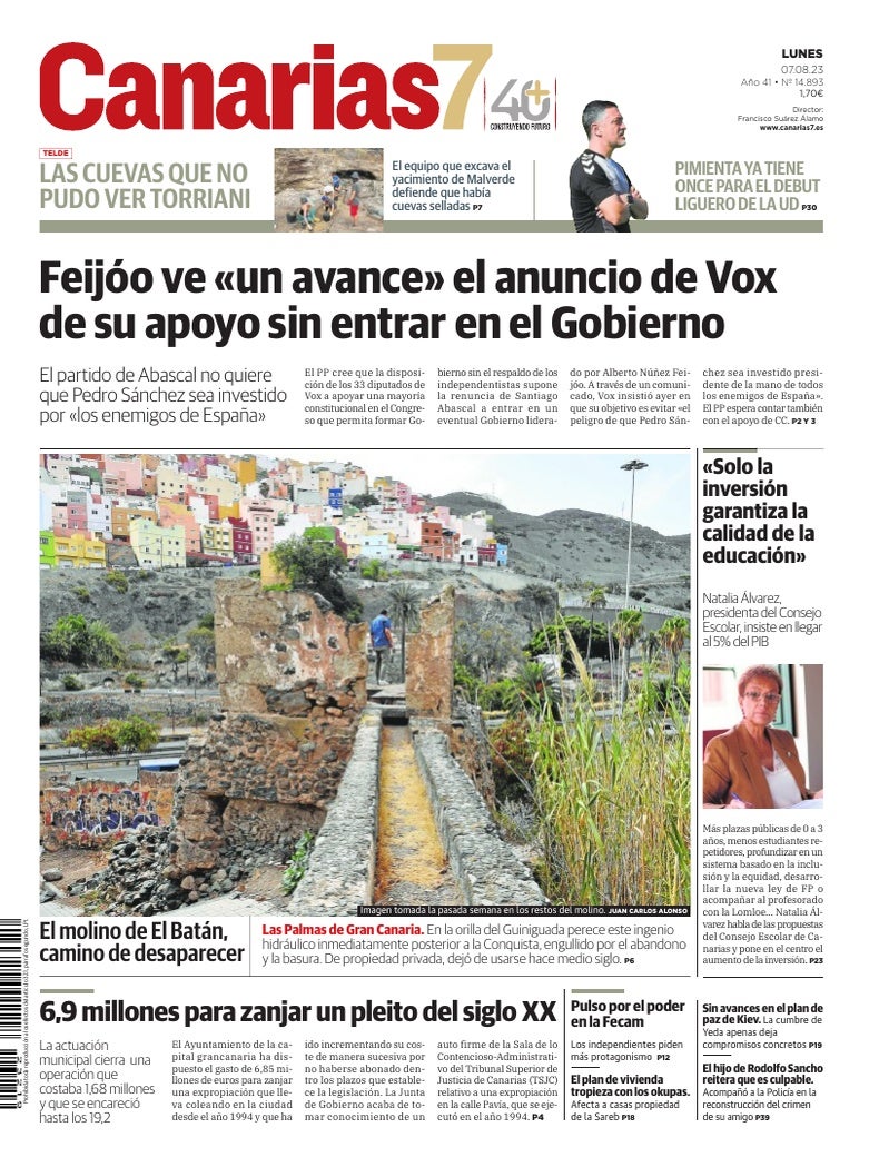 Portada Canarias7 07-08-2023