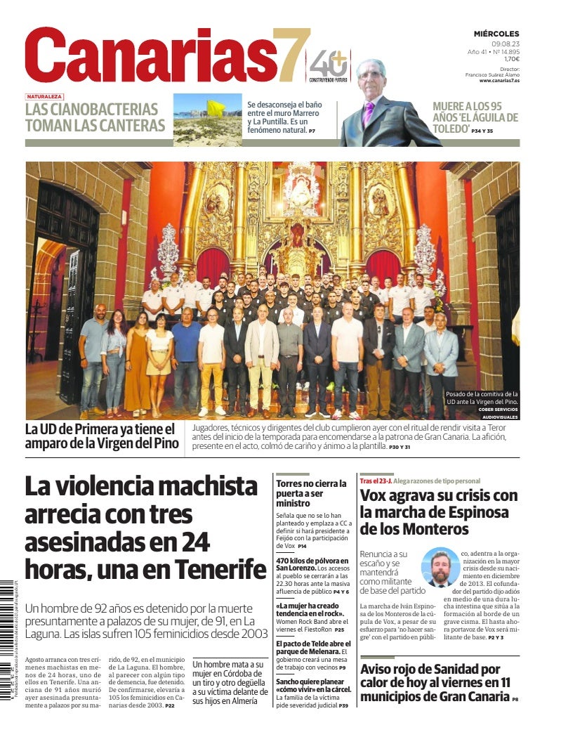 Portada Canarias7 09-08-2023