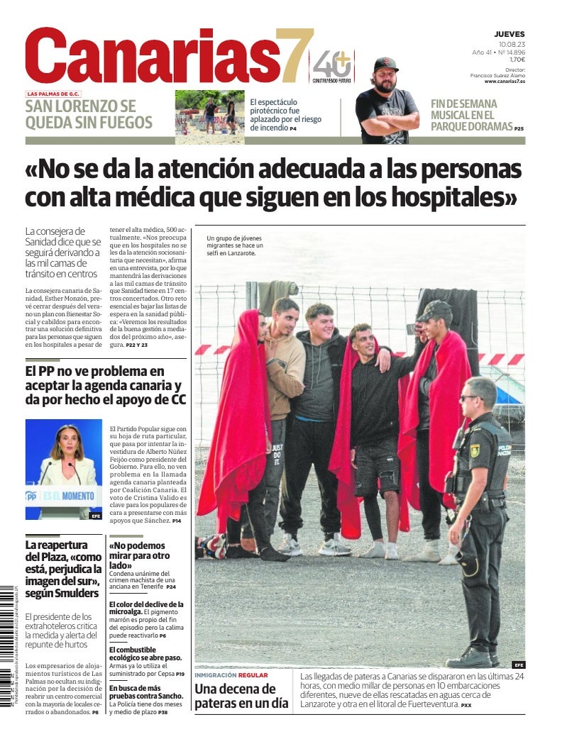 Portada Canarias7 10-08-2023