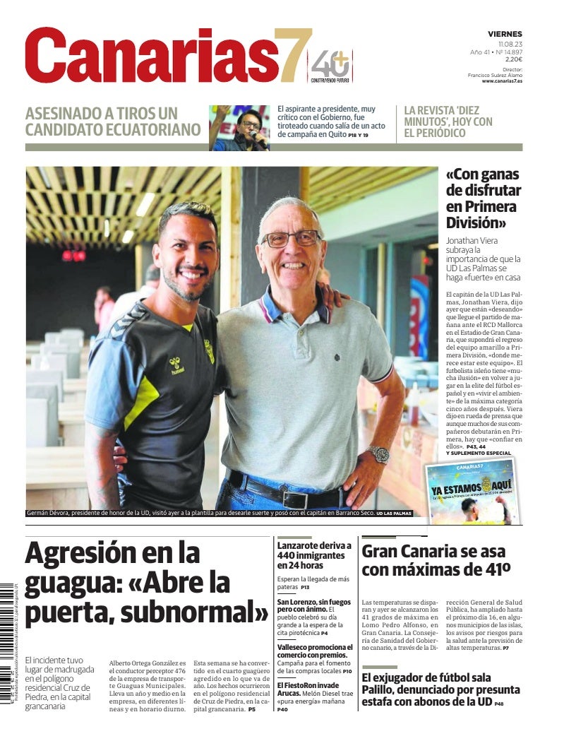 Portada Canarias7 11-08-2023