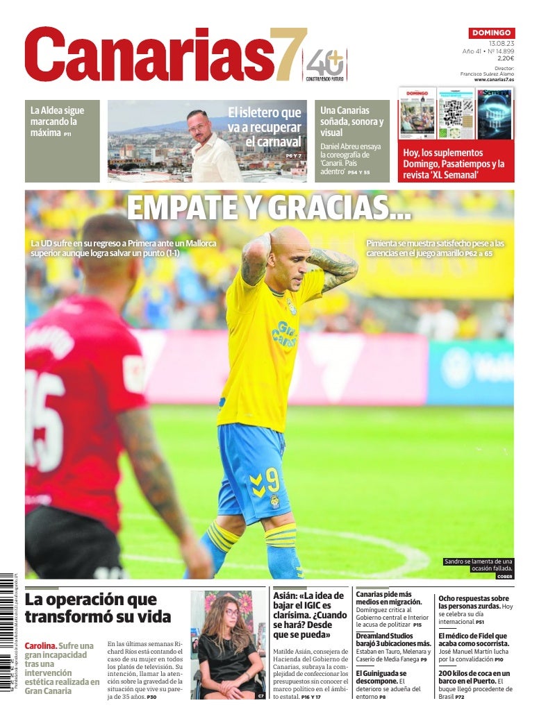Portada Canarias7 13-08-2023