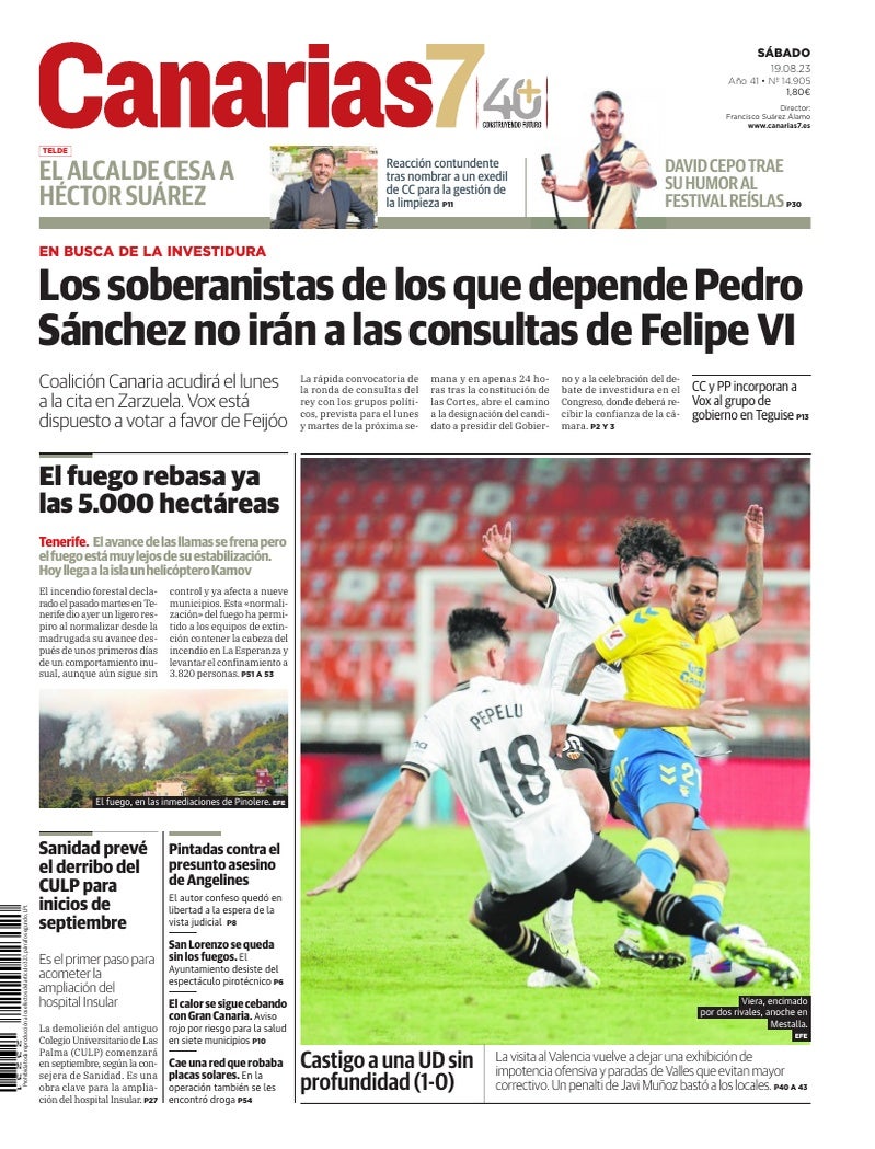 Portada Canarias7 19-08-2023