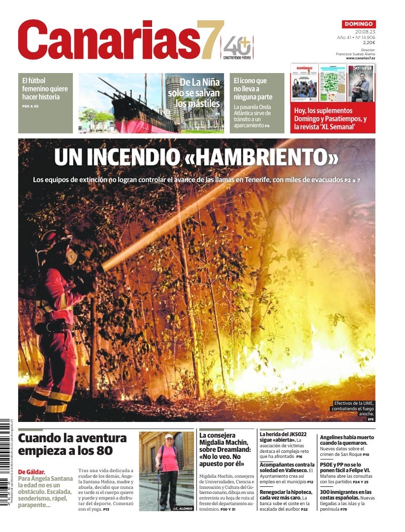 Portada Canarias7 20-08-2023