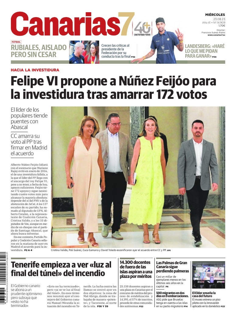 Portada Canarias7 23-08-2023