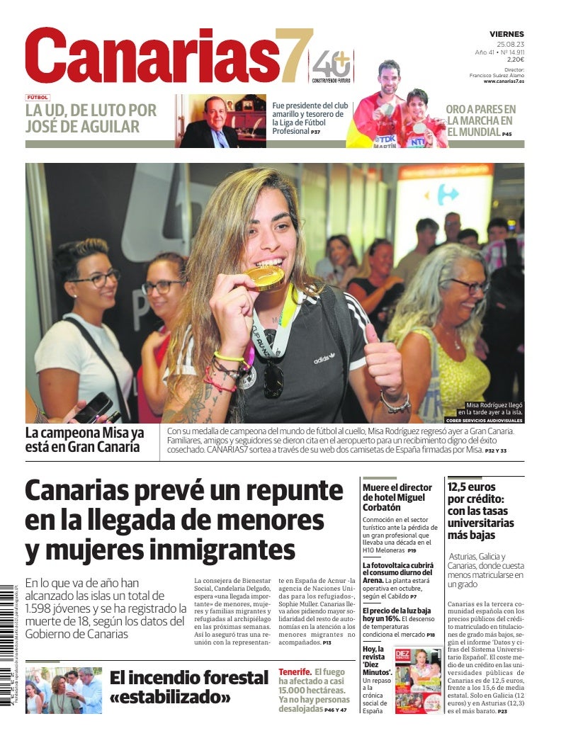 Portada Canarias7 25-08-2023
