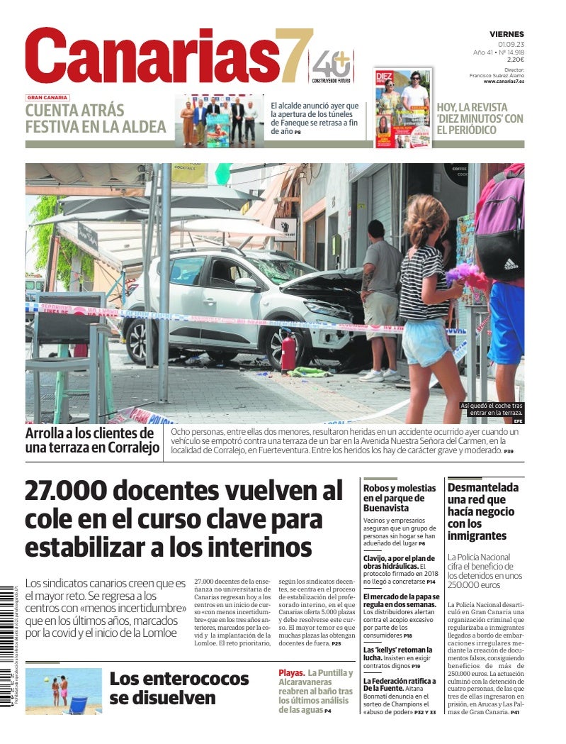 Portada Canarias7 01-09-2023