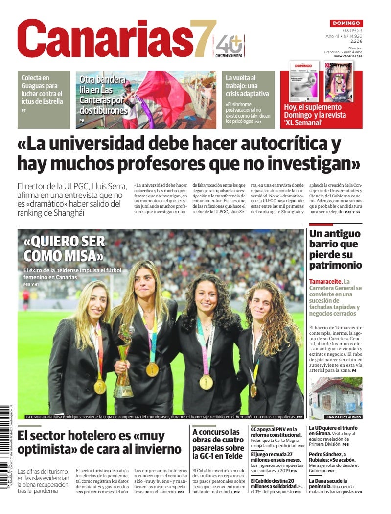 Portada Canarias7 03-09-2023