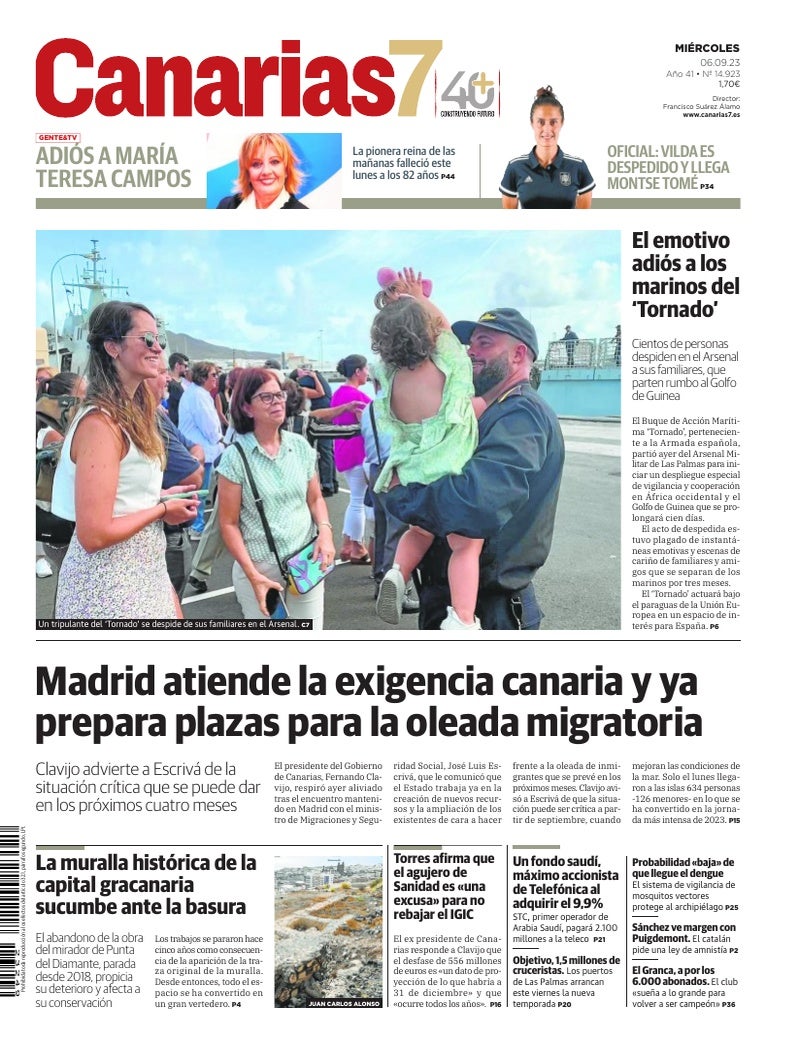 Portada Canarias7 06-09-2023