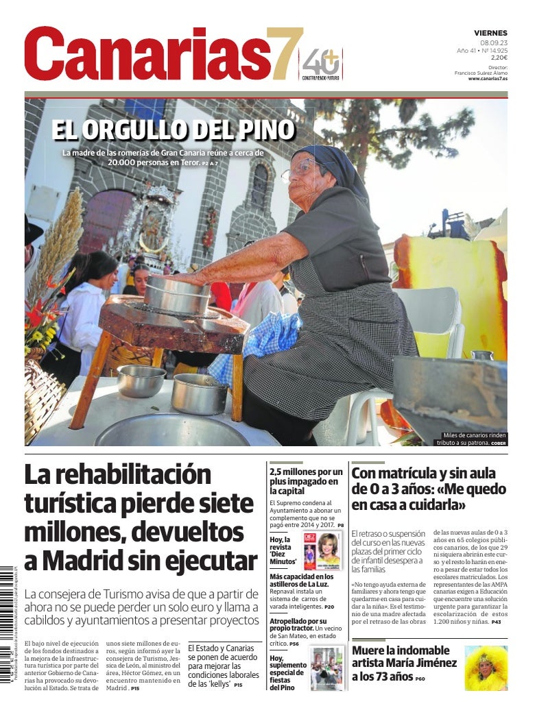 Portada Canarias7 08-09-2023