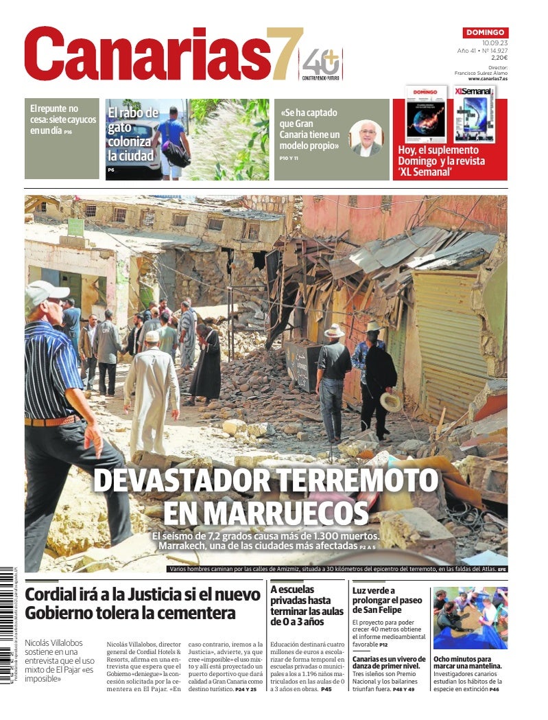Portada Canarias7 10-09-2023