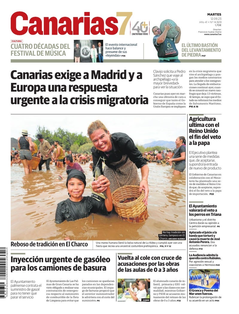Portada Canarias7 12-09-2023