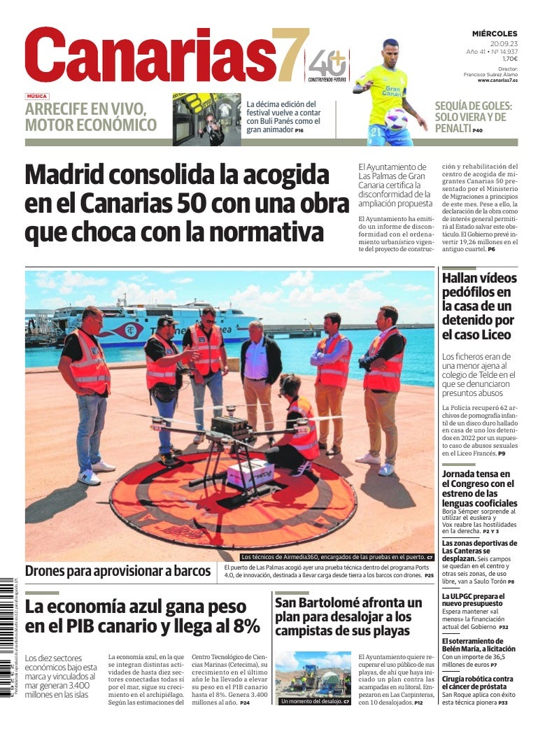 Portada Canarias7 20-09-2023