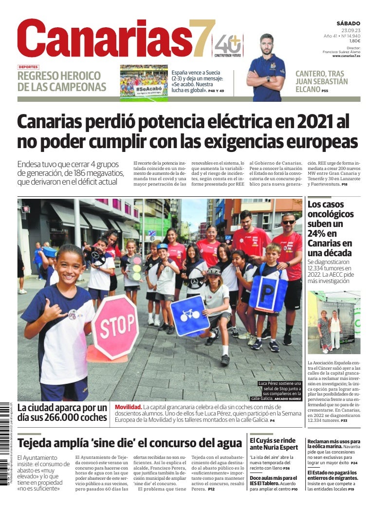 Portada Canarias7 23-09-2023