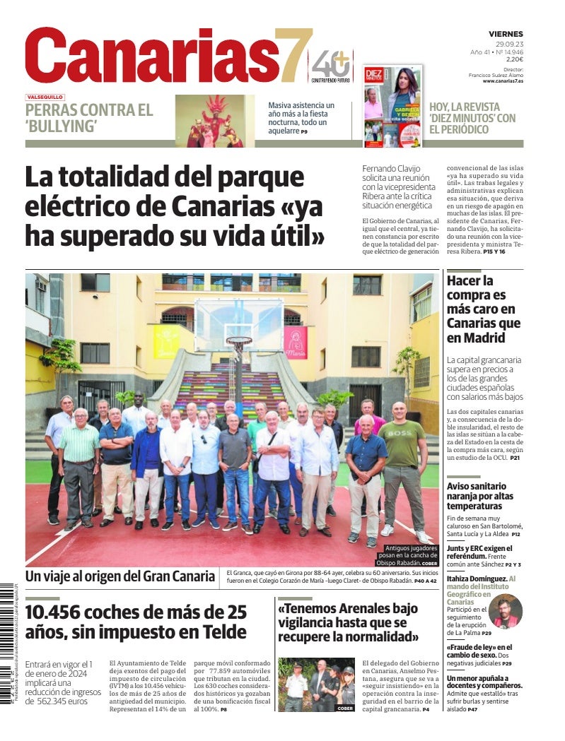 Portada Canarias7 29-09-2023