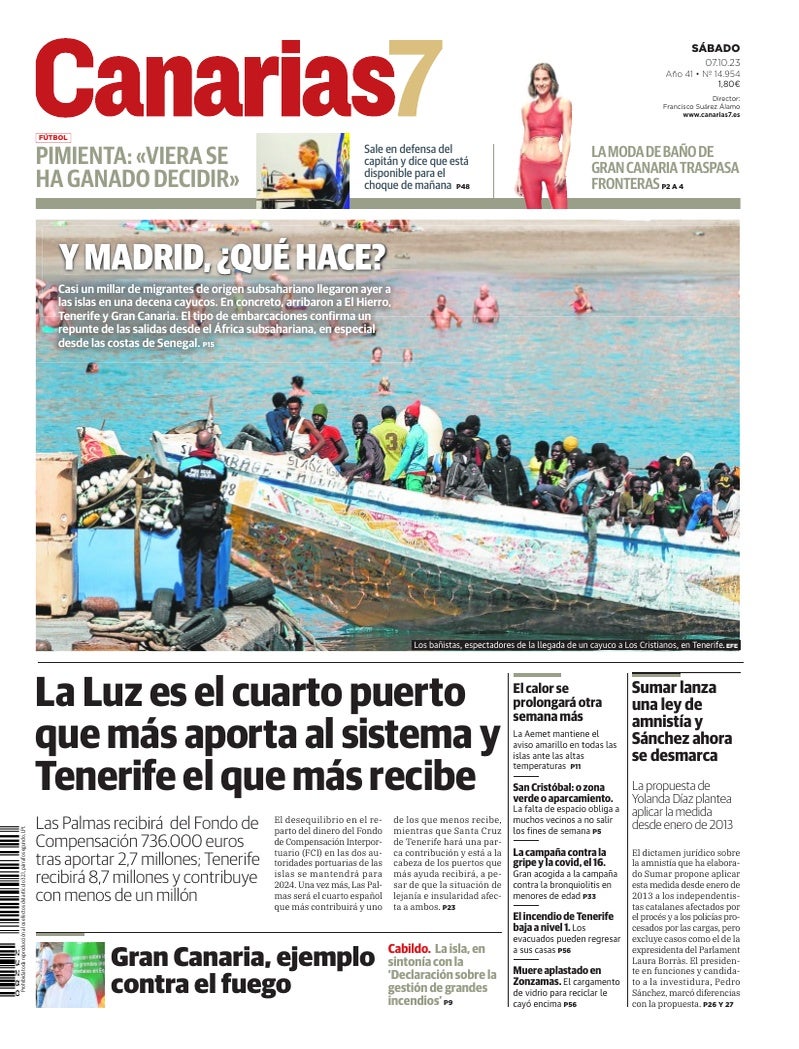 Portada Canarias7 07-10-2023