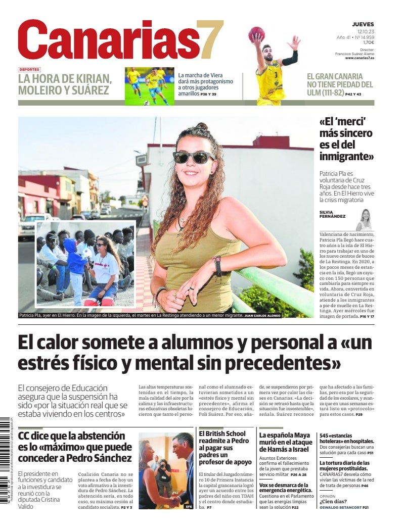 Portada Canarias7 12-10-2023