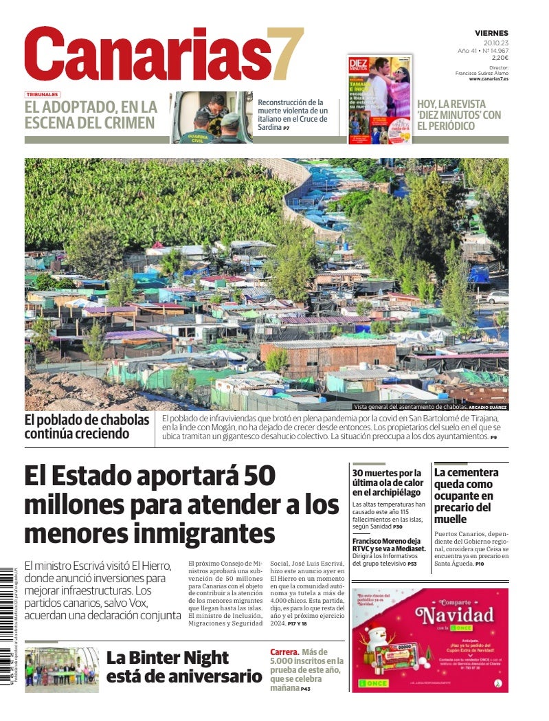 Portada Canarias7 20-10-2023
