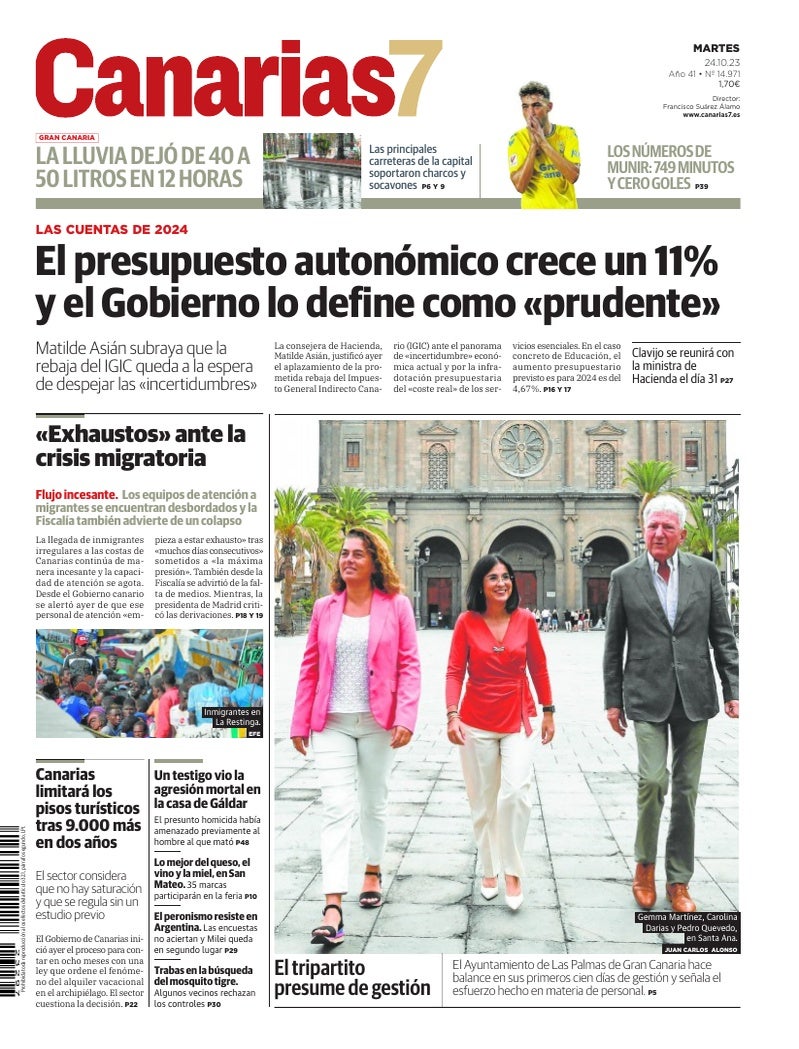 Portada Canarias7 24-10-2023