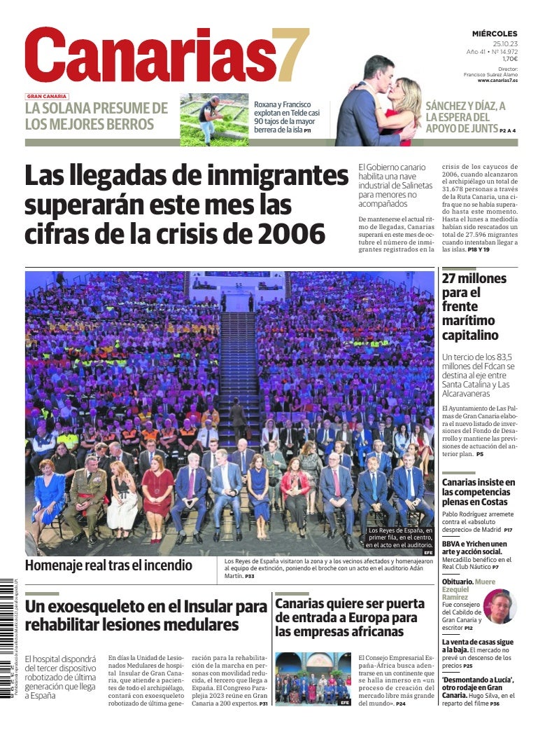 Portada Canarias7 25-10-2023