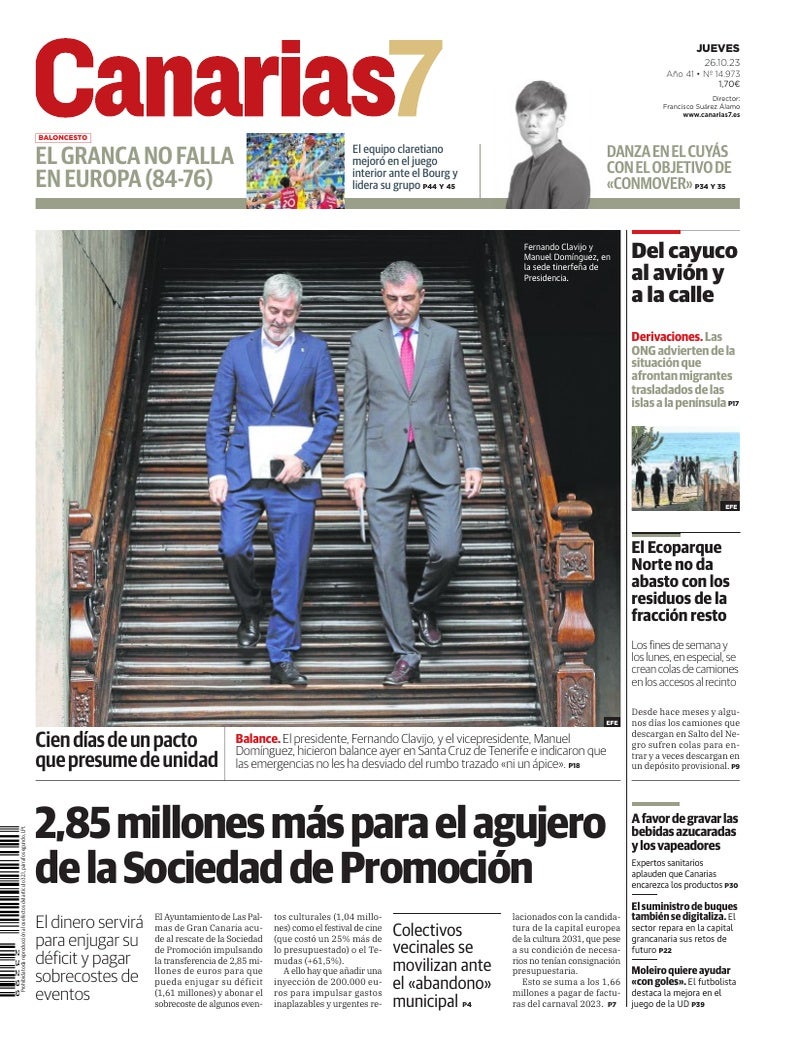 Portada Canarias7 26-10-2023
