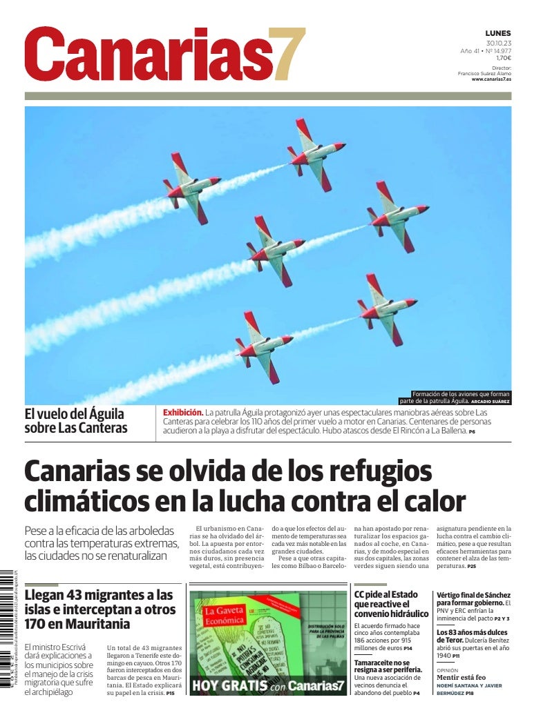 Portada Canarias7 30-10-2023