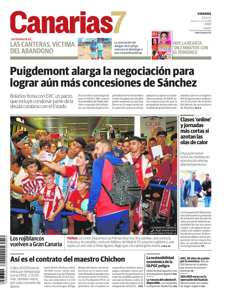 Portada Canarias7 03-11-2023