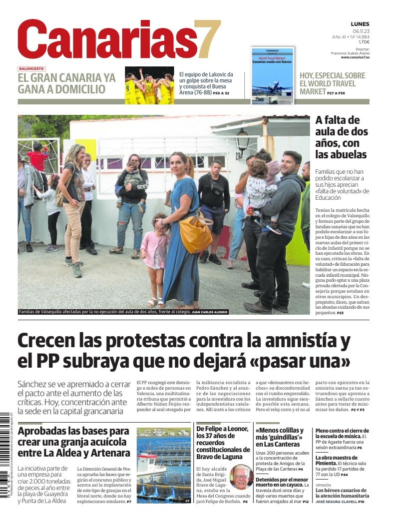 Portada Canarias7 06-11-2023