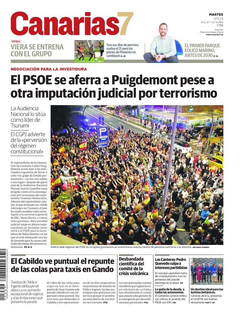 Portada Canarias7 07-11-2023