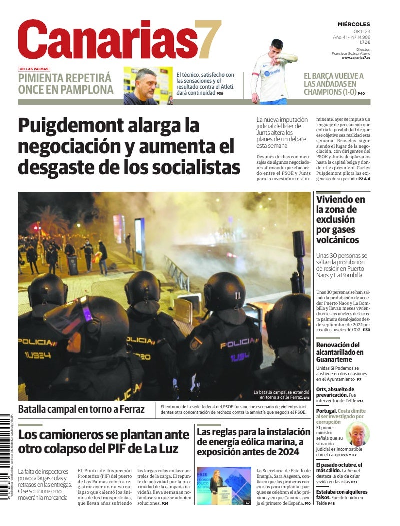 Portada Canarias7 08-11-2023