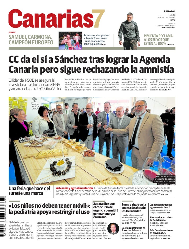 Portada Canarias7 11-11-2023