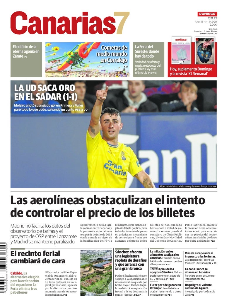 Portada Canarias7 12-11-2023