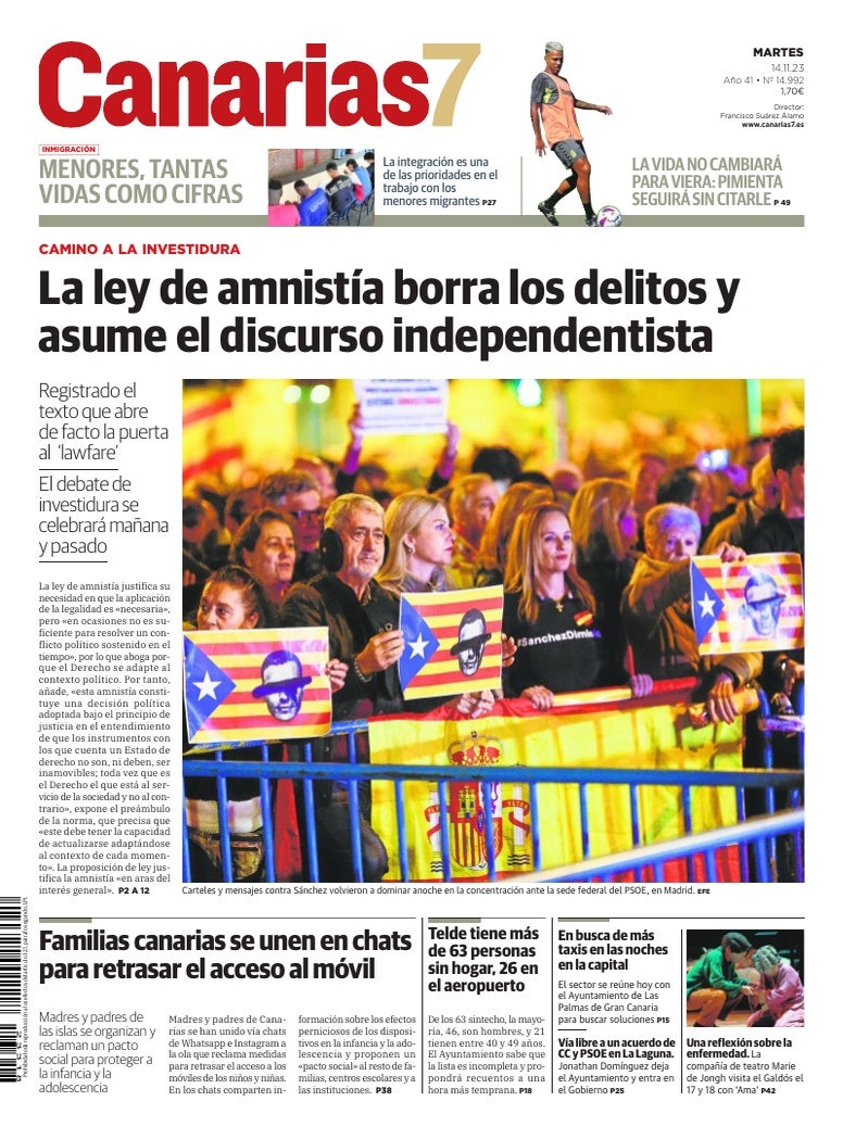 Portada Canarias7 14-11-2023