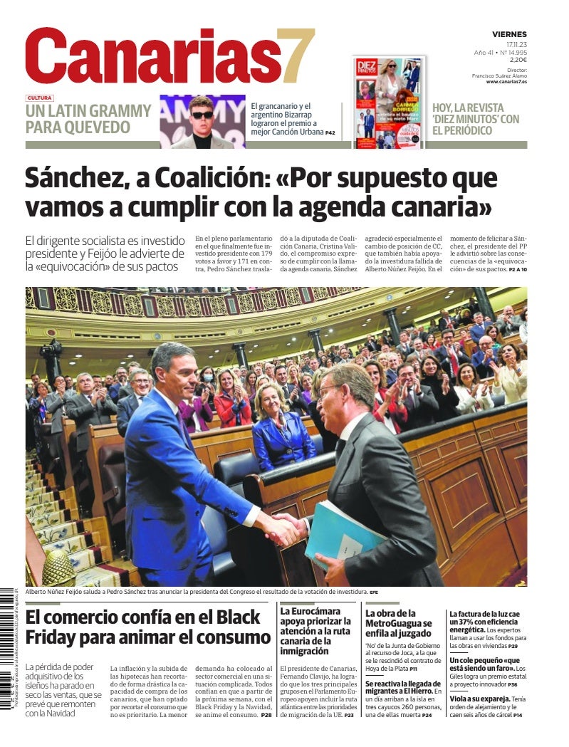 Portada Canarias7 17-11-2023