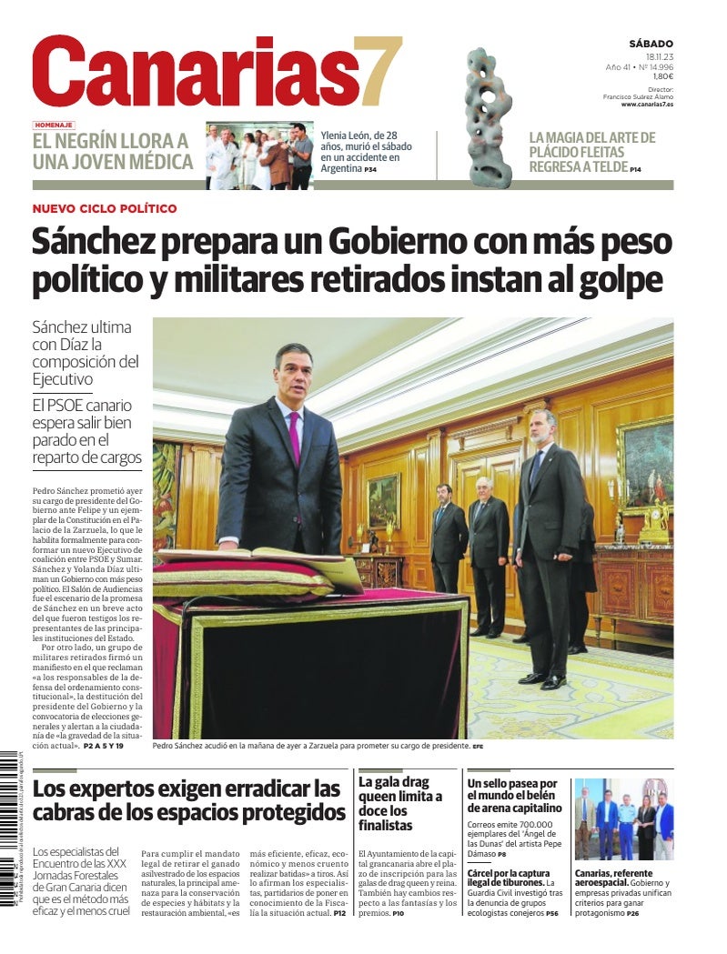 Portada Canarias7 18-11-2023