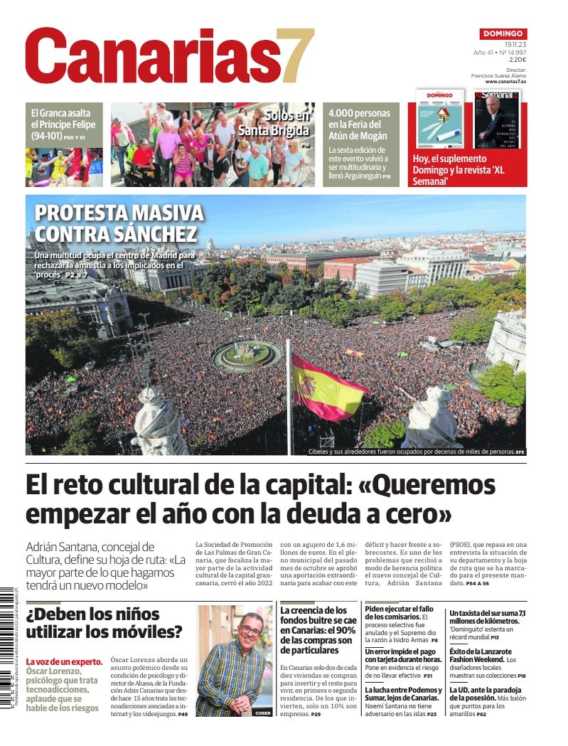 Portada Canarias7 19-11-2023