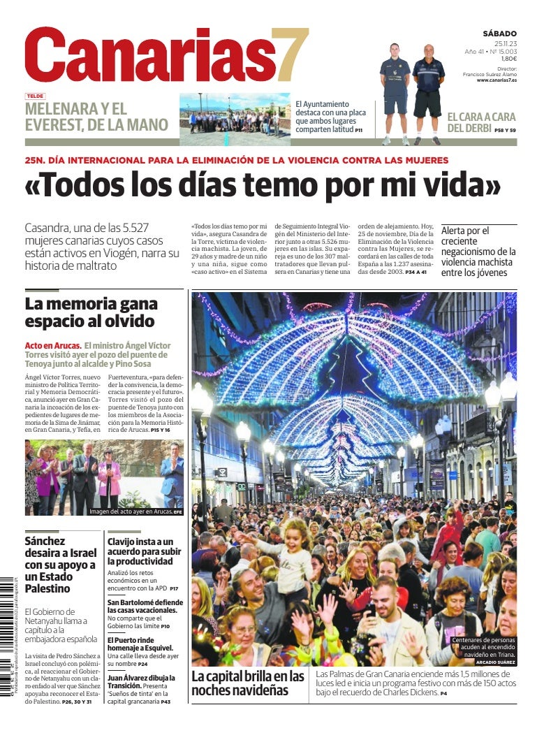 Portada Canarias7 25-11-2023
