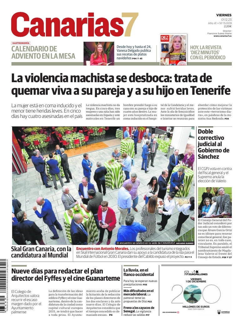 Portada Canarias7 01-12-2023