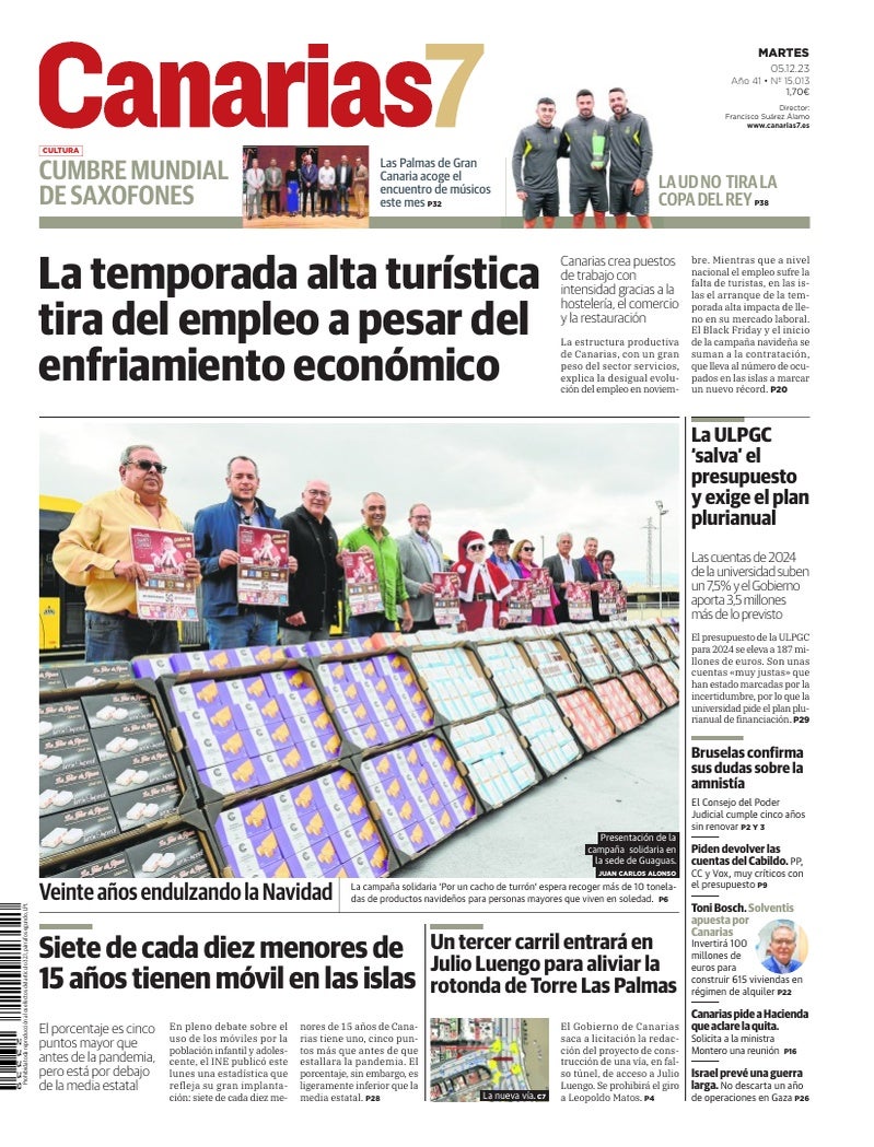 Portada Canarias7 05-12-2023