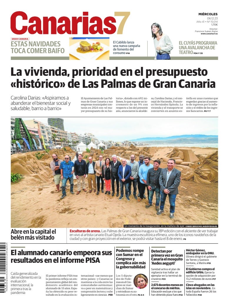 Portada Canarias7 06-12-2023