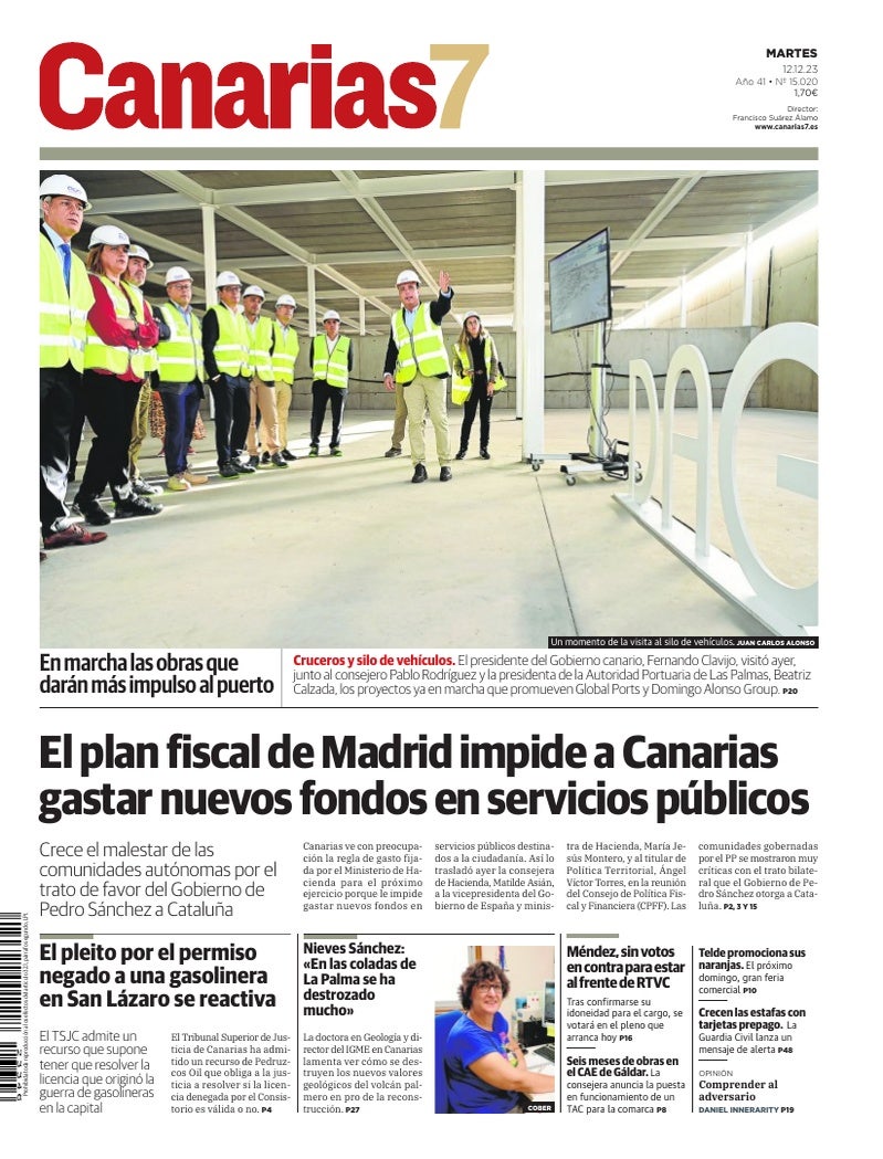 Portada Canarias7 12-12-2023