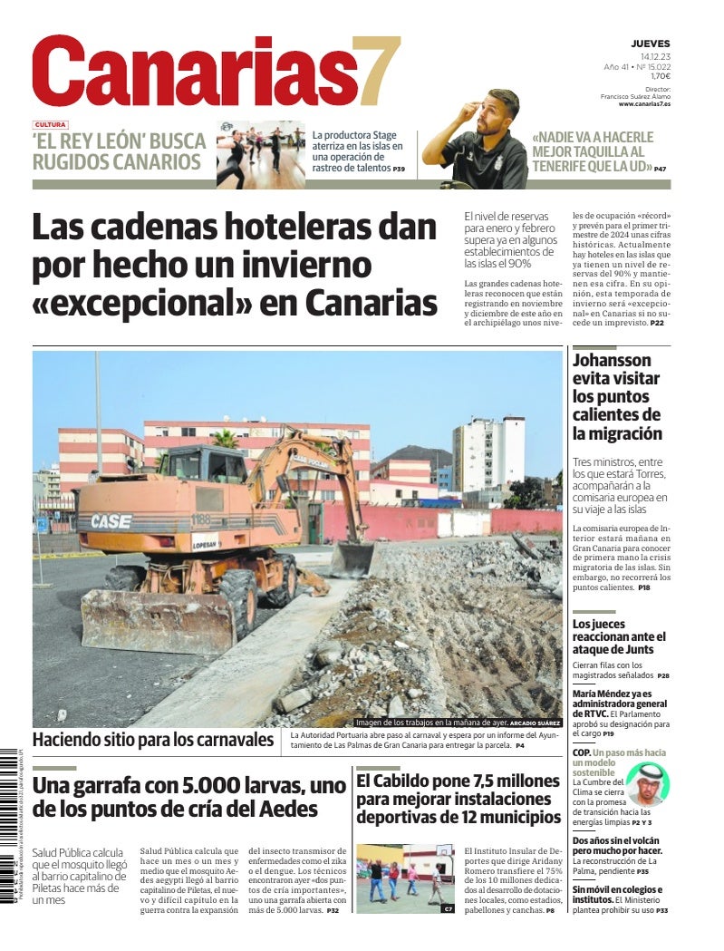 Portada Canarias7 14-12-2023