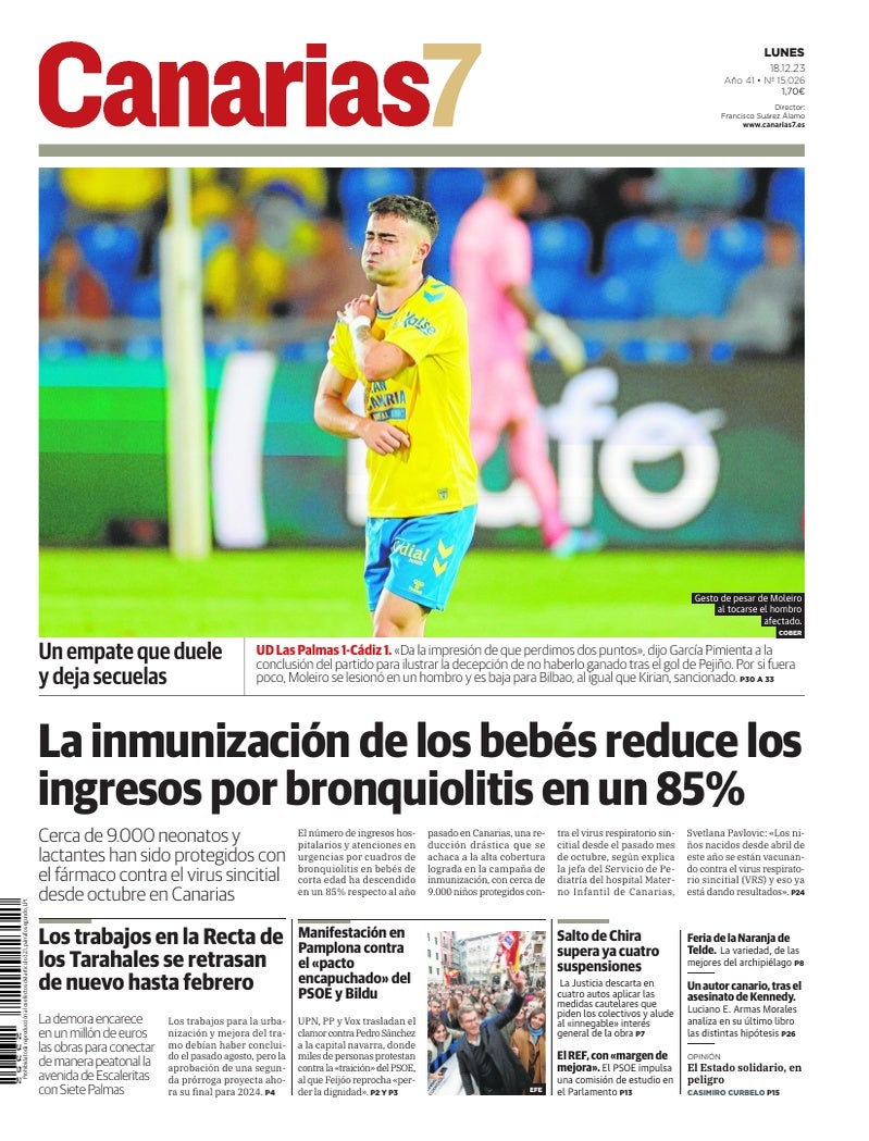 Portada Canarias7 18-12-2023