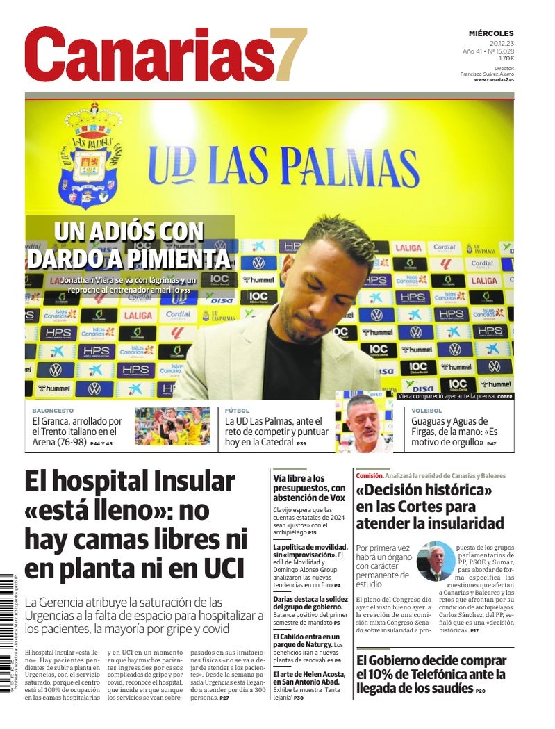 Portada Canarias7 20-12-2023