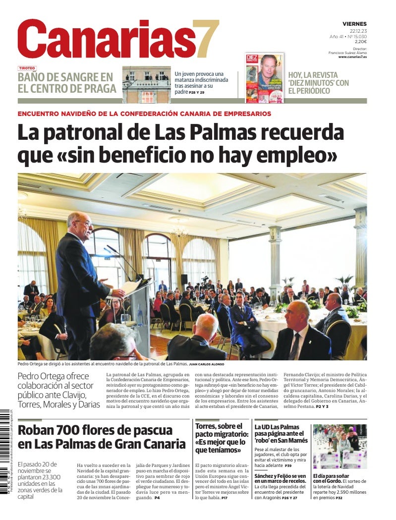 Portada Canarias7 22-12-2023